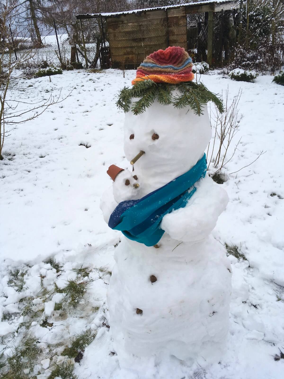 Lustige Schneemänner zum nachbauen - Waldläuferbande